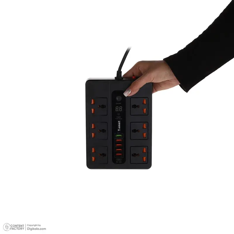 محافظ ولتاژ تی اسمارت BKL-11 | چندراهی هوشمند 3000 وات برای حفاظت از دستگاه‌های برقی